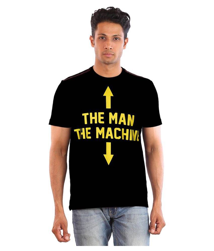    			Huetrap Pack of 1 Cotton Regular Fit Men's T-Shirt ( Black )