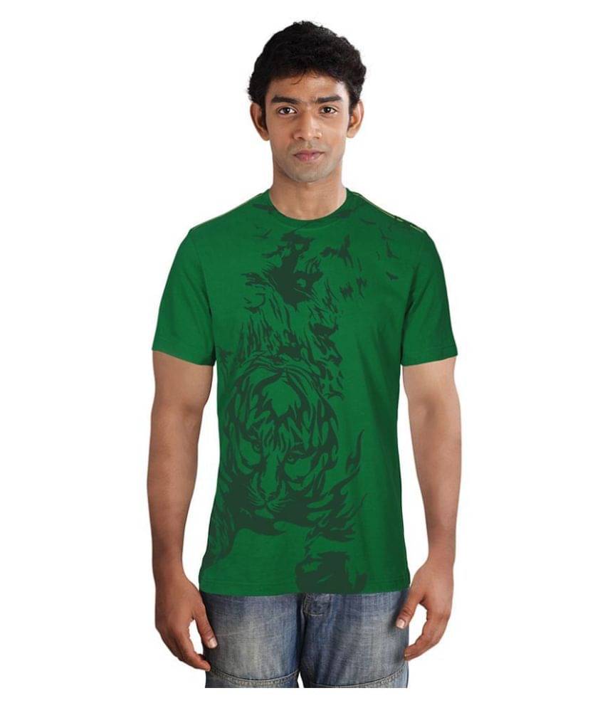 Huetrap Pack of 1 Cotton Regular Fit Men's T-Shirt ( Green ) Huetrap Pack of 1 Cotton Regular Fit Men's T-Shirt ( Green )