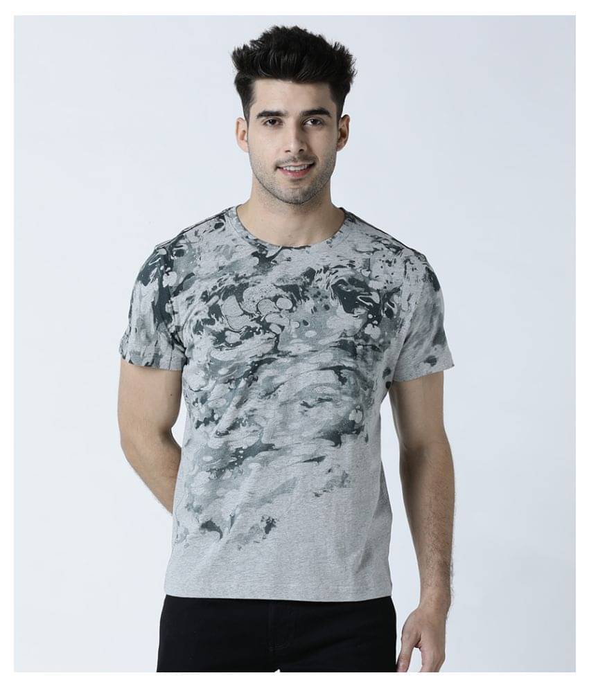 Huetrap Pack of 1 Cotton Regular Fit Men's T-Shirt ( Grey )     			Huetrap Pack of 1 Cotton Regular Fit Men's T-Shirt ( Grey )