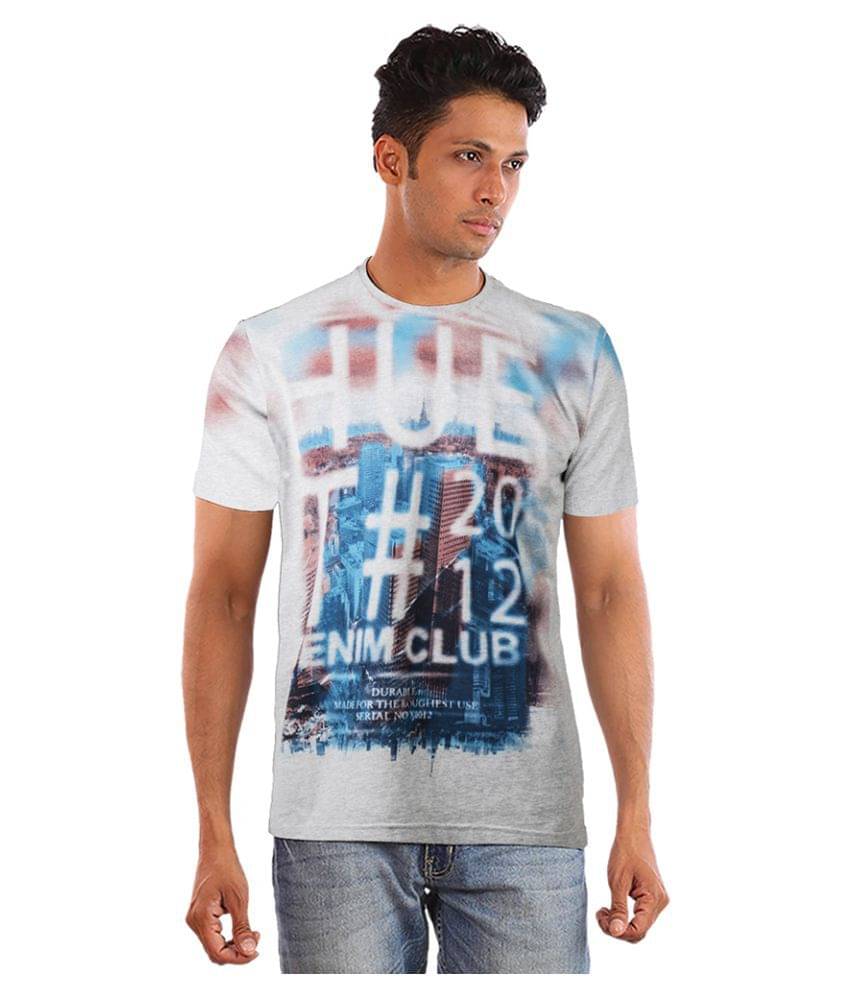 Huetrap Pack of 1 Cotton Regular Fit Men's T-Shirt ( Grey ) Huetrap Pack of 1 Cotton Regular Fit Men's T-Shirt ( Grey )