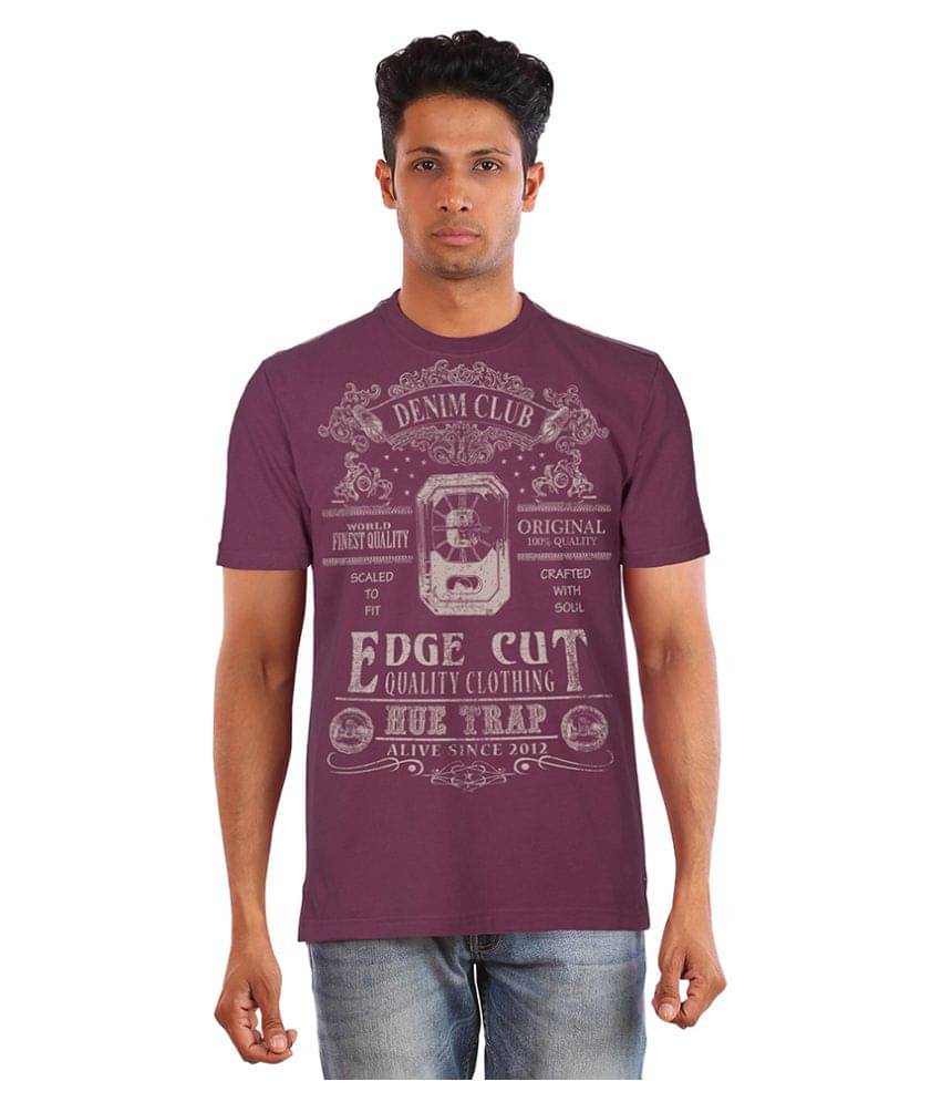     			Huetrap Pack of 1 Cotton Regular Fit Men's T-Shirt ( Maroon )