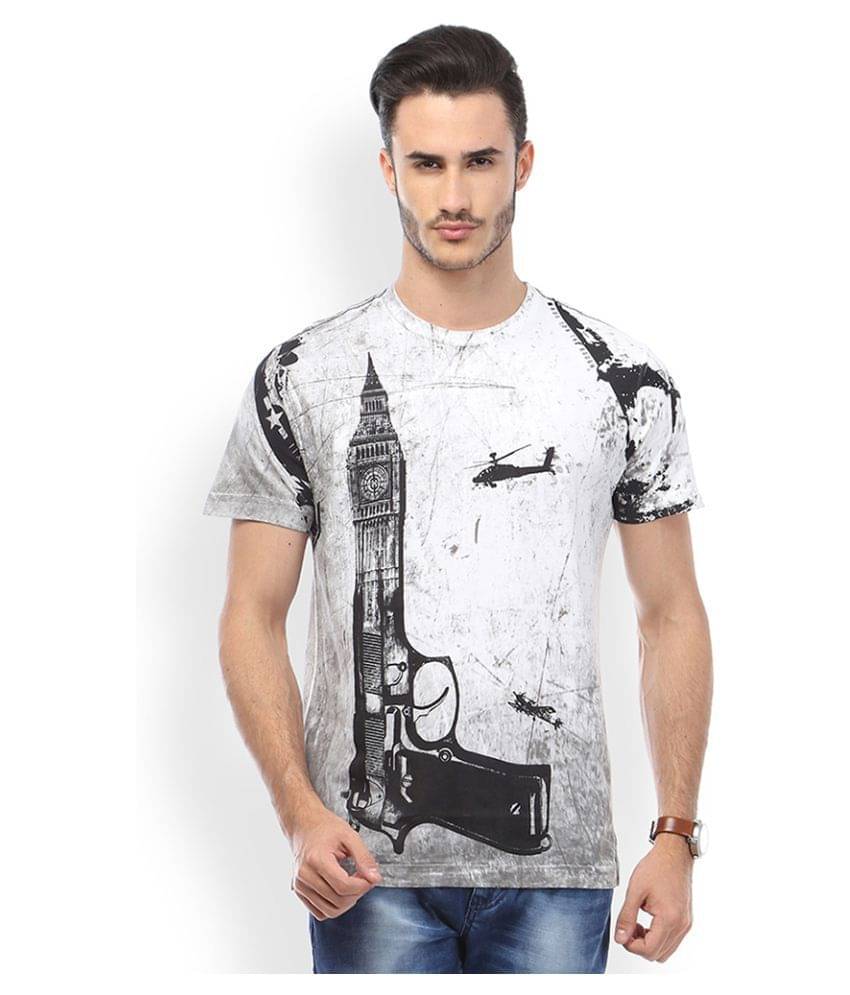 Huetrap Pack of 1 Cotton Regular Fit Men's T-Shirt ( White ) Huetrap Pack of 1 Cotton Regular Fit Men's T-Shirt ( White )