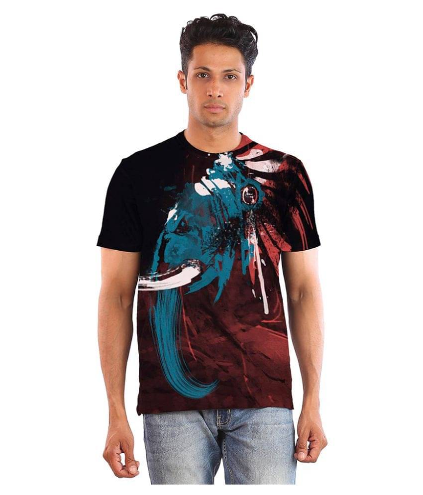 Huetrap Cotton Multi Printed T-Shirt Huetrap Cotton Multi Printed T-Shirt