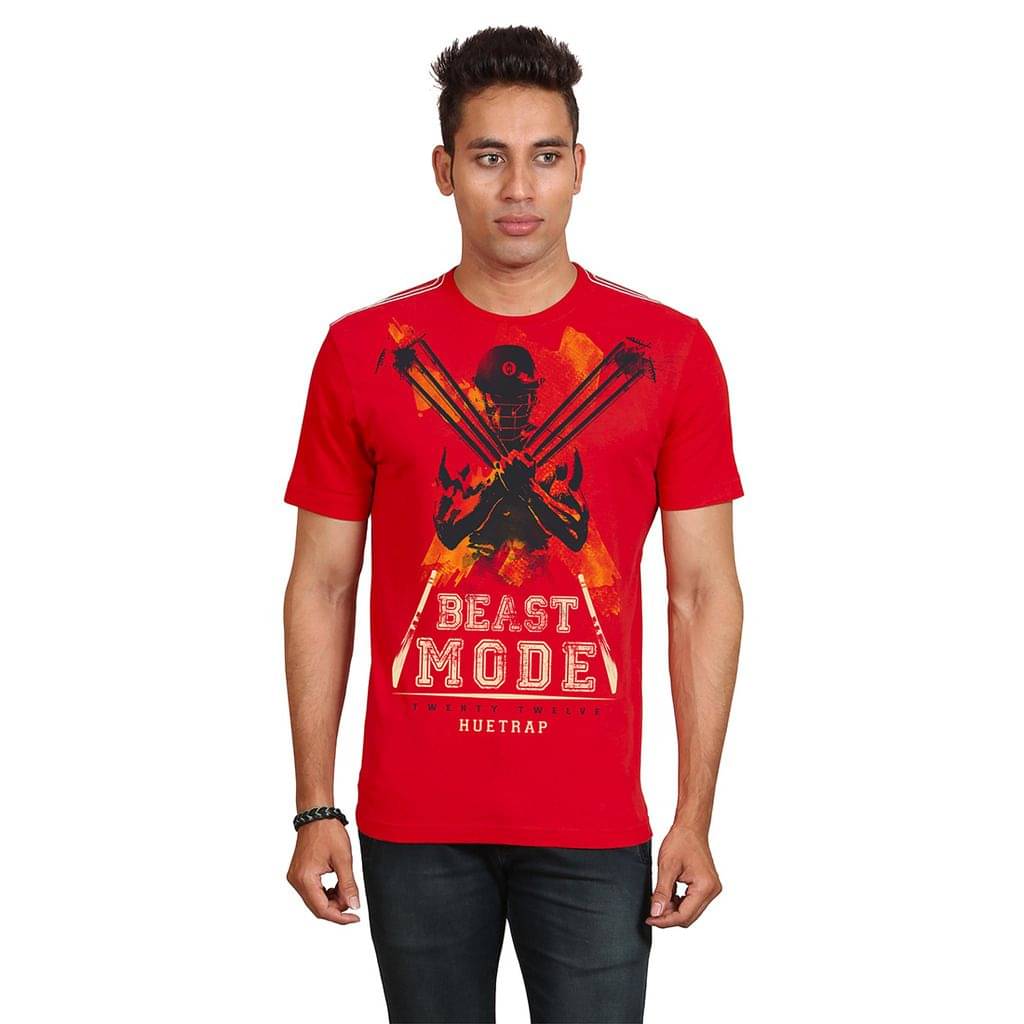 Huetrap Pack of 1 Cotton Regular Fit Men's T-Shirt ( Red ) Huetrap Pack of 1 Cotton Regular Fit Men's T-Shirt ( Red )