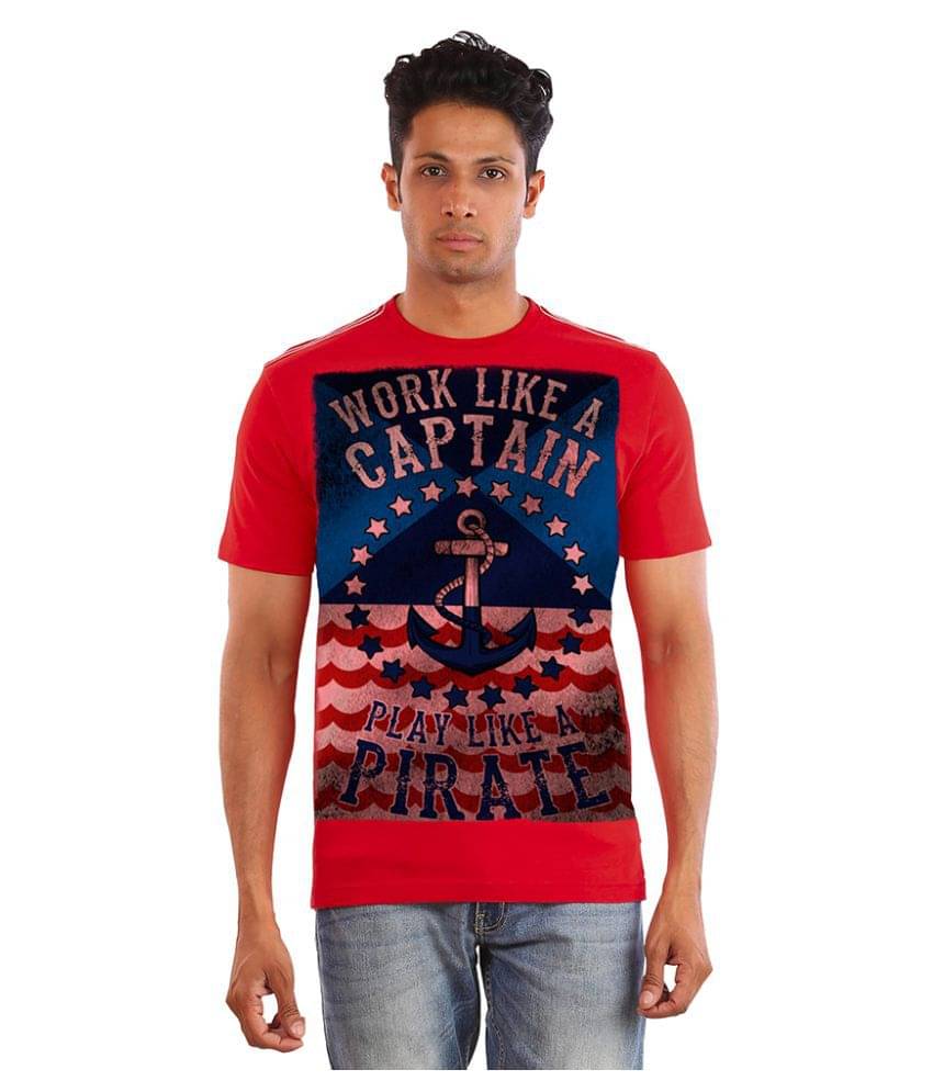     			Huetrap Pack of 1 Cotton Regular Fit Men's T-Shirt ( Red )