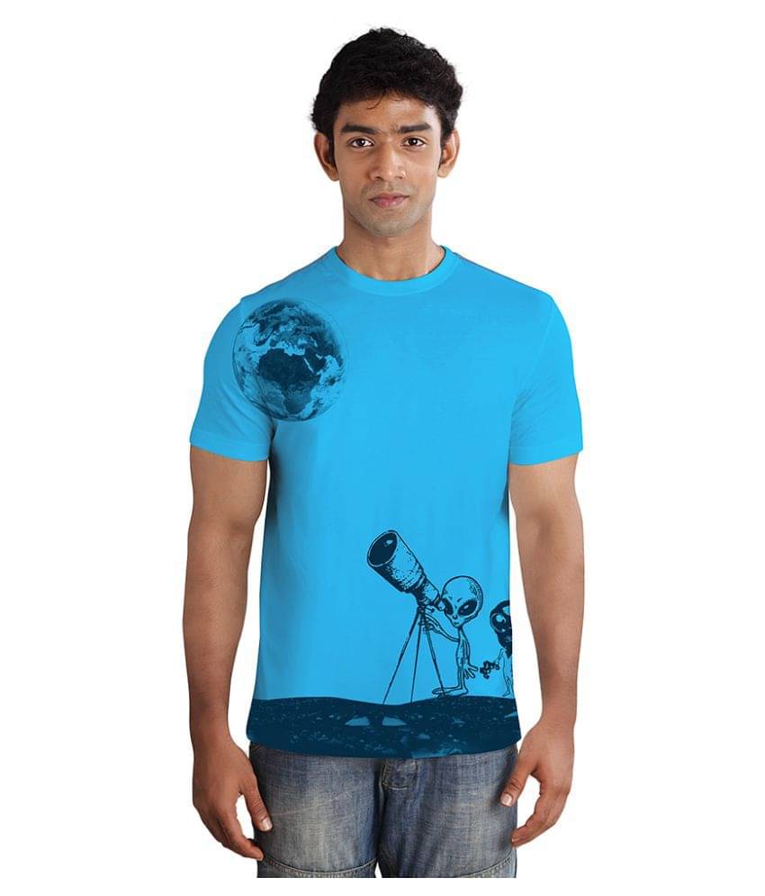     			Huetrap Pack of 1 Cotton Regular Fit Men's T-Shirt ( Turquoise )