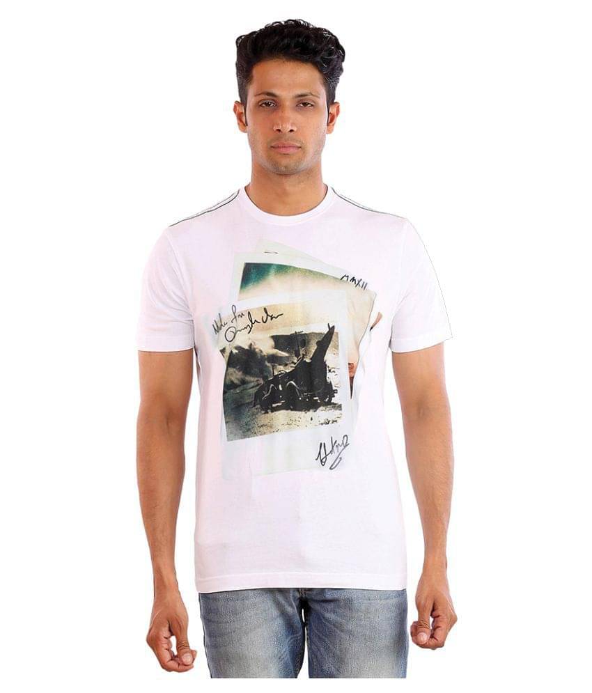     			Huetrap Pack of 1 Cotton Regular Fit Men's T-Shirt ( White )