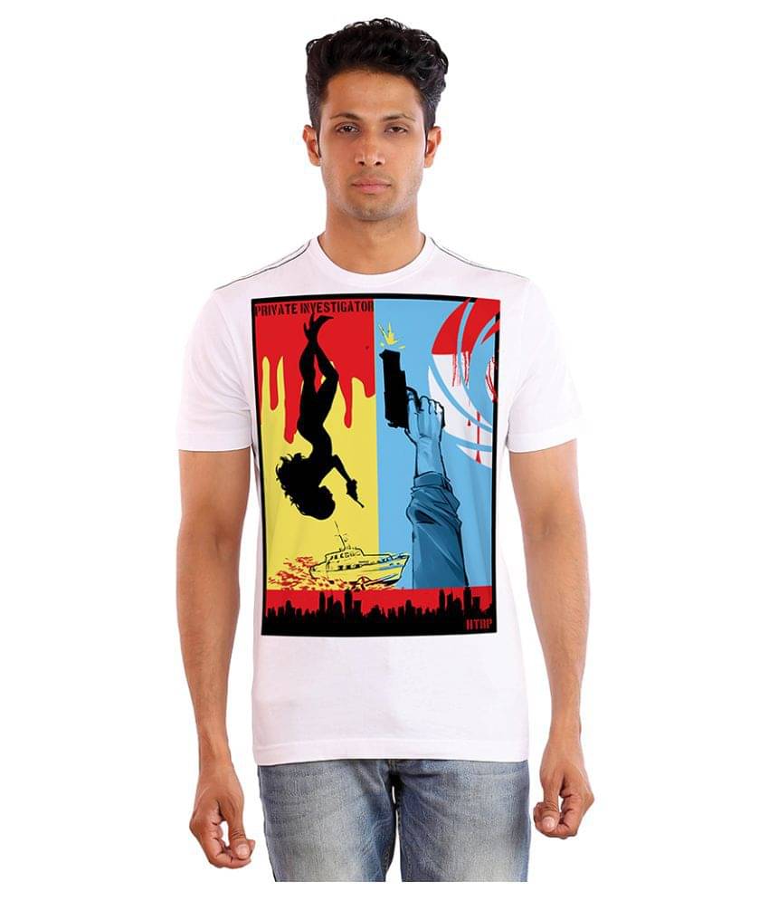 Huetrap Pack of 1 Cotton Regular Fit Men's T-Shirt ( White ) Huetrap Pack of 1 Cotton Regular Fit Men's T-Shirt ( White )