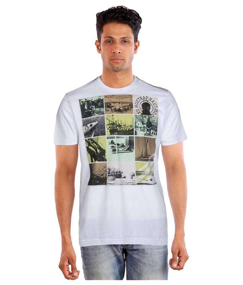 Huetrap Pack of 1 Cotton Regular Fit Men's T-Shirt ( White ) Huetrap Pack of 1 Cotton Regular Fit Men's T-Shirt ( White )