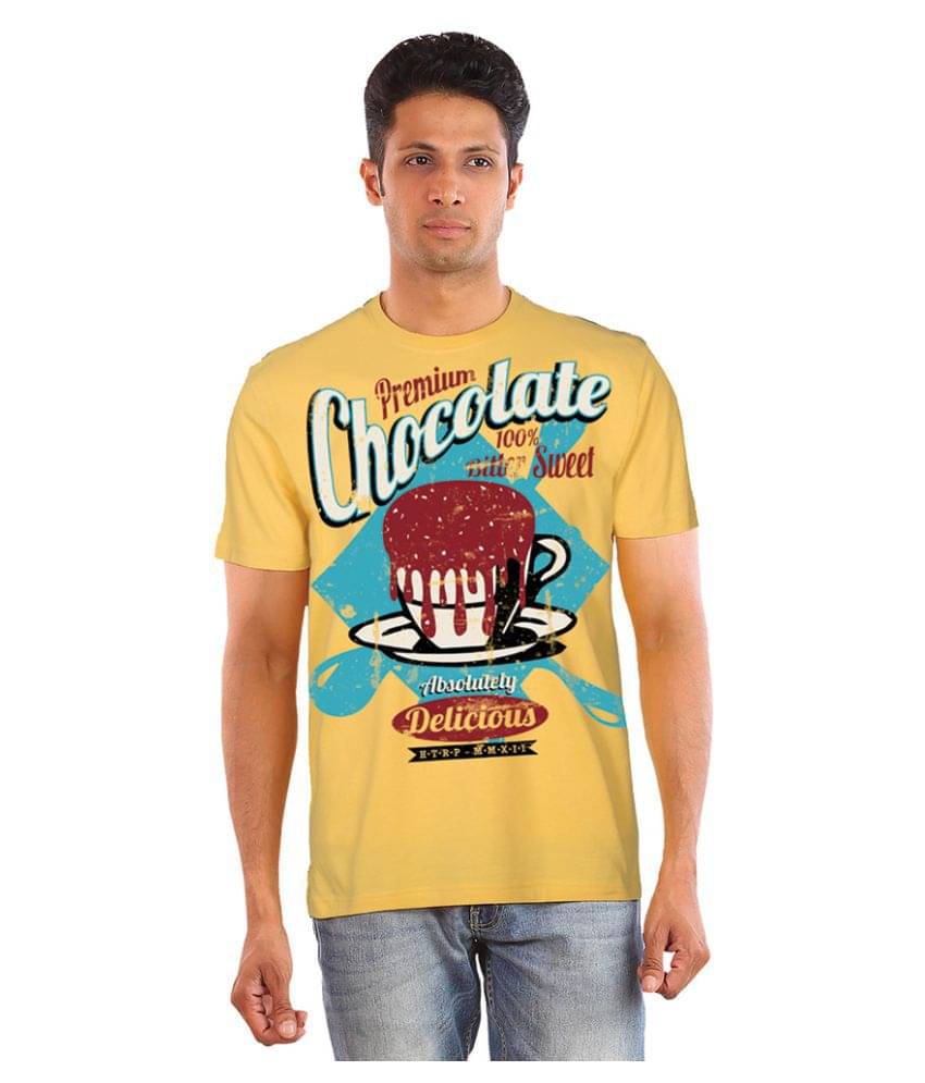     			Huetrap Pack of 1 Cotton Regular Fit Men's T-Shirt ( Yellow )