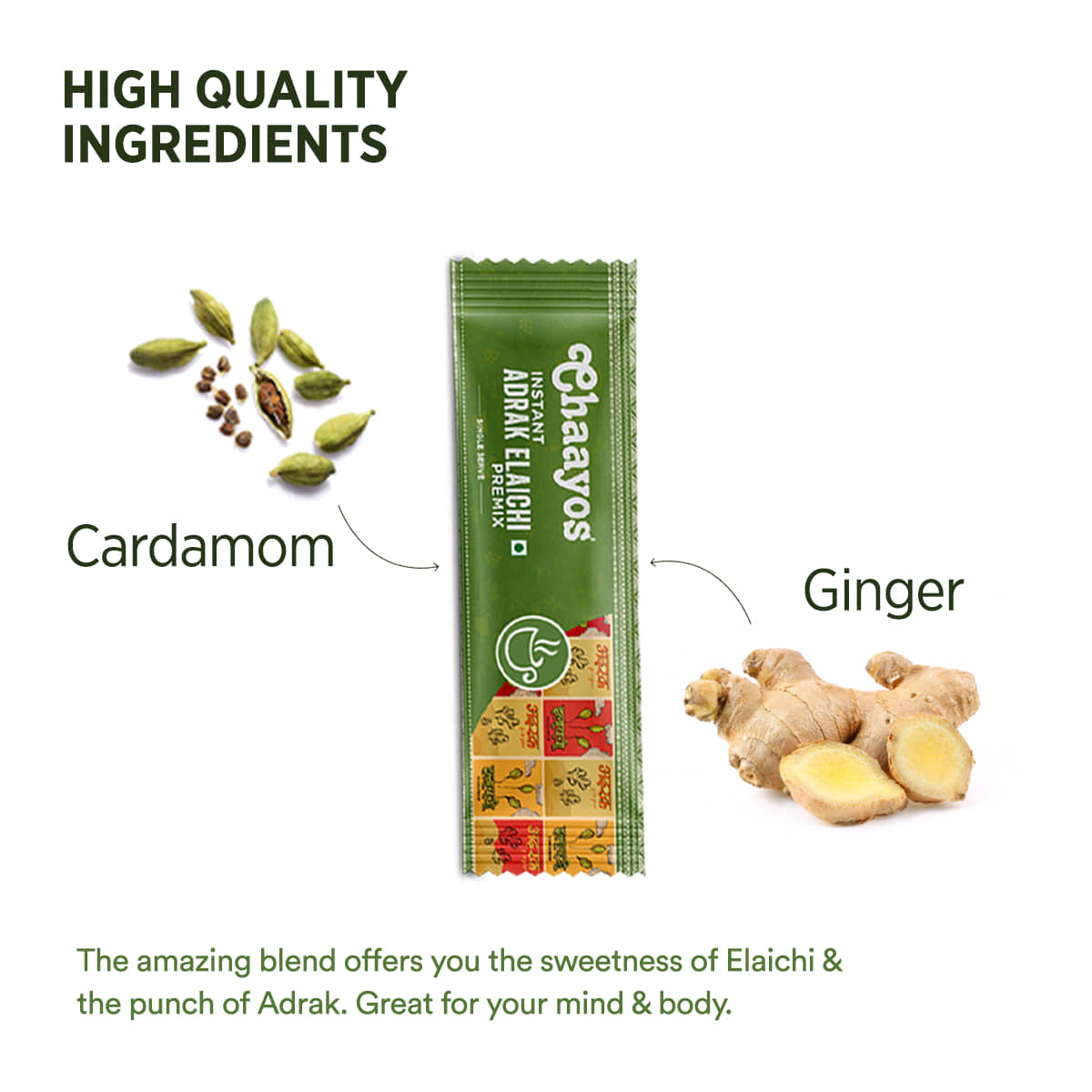 Chaayos Assam Tea Powder Adrak Elaichi Instant Tea 15 no.s: Buy Chaayos ...