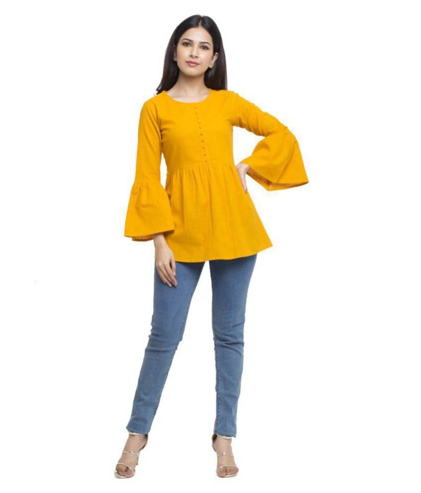     			Yash Gallery Women's Cotton A-Line Top ( Red )