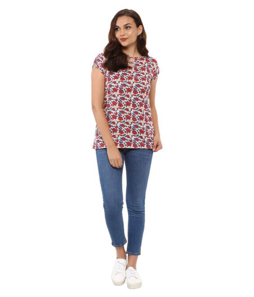     			Yash Gallery Women's Cotton Regular Top ( Multicolor )