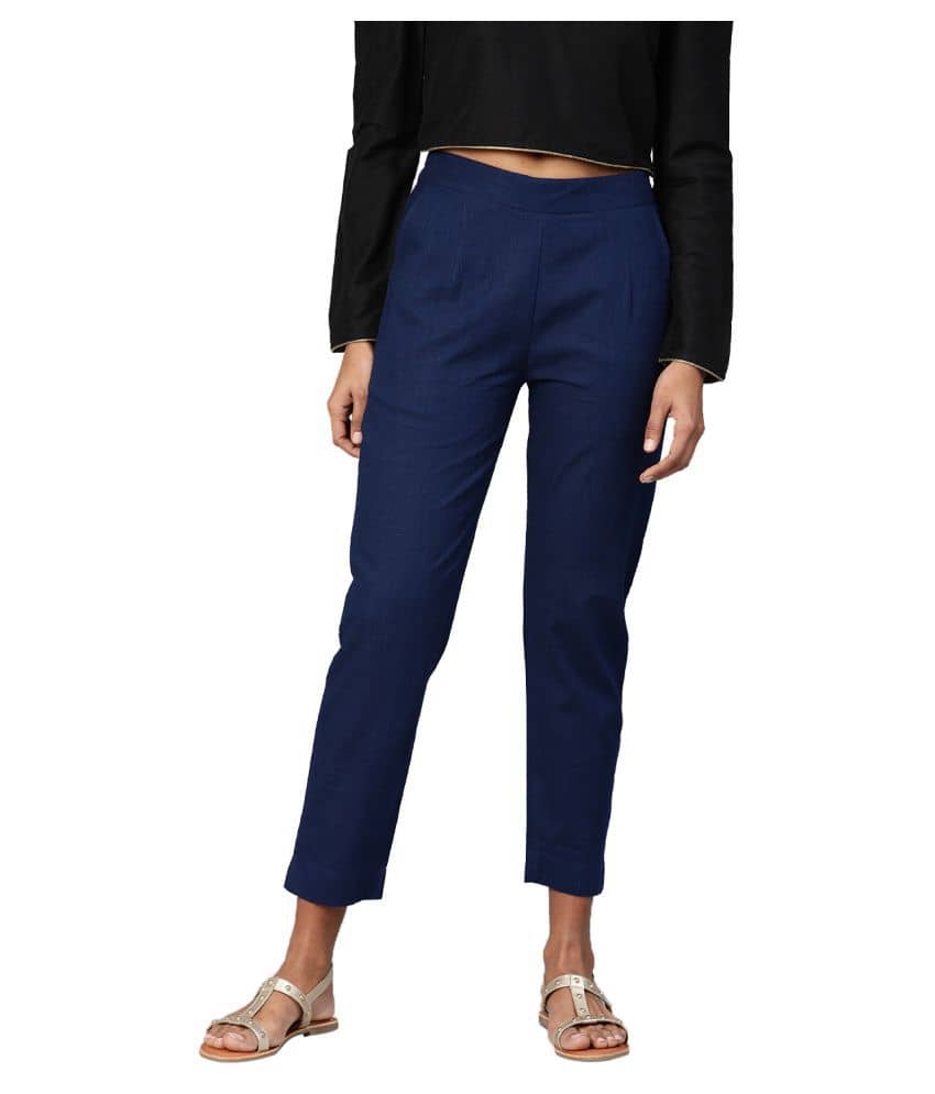 Divena Cotton Casual Pants - Trousers | Buy online on ZillyBuy