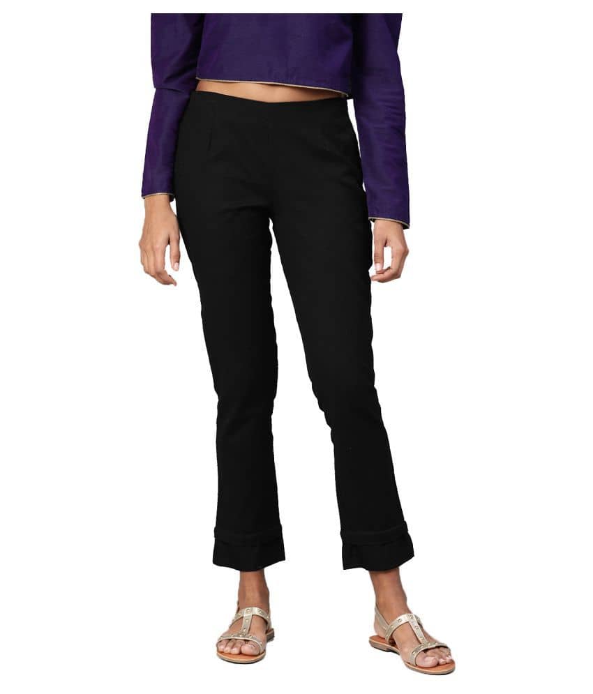 Divena Cotton Casual Pants - Trousers | Buy online on ZillyBuy