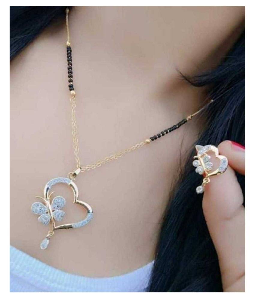 Mamata - Silver Mangalsutra Set ( Pack of 1 ) Mamata - Silver Mangalsutra Set ( Pack of 1 )