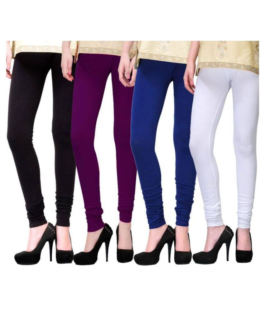     			Famaya Pack of 4 Girls 100% Cotton Leggings ( Green )