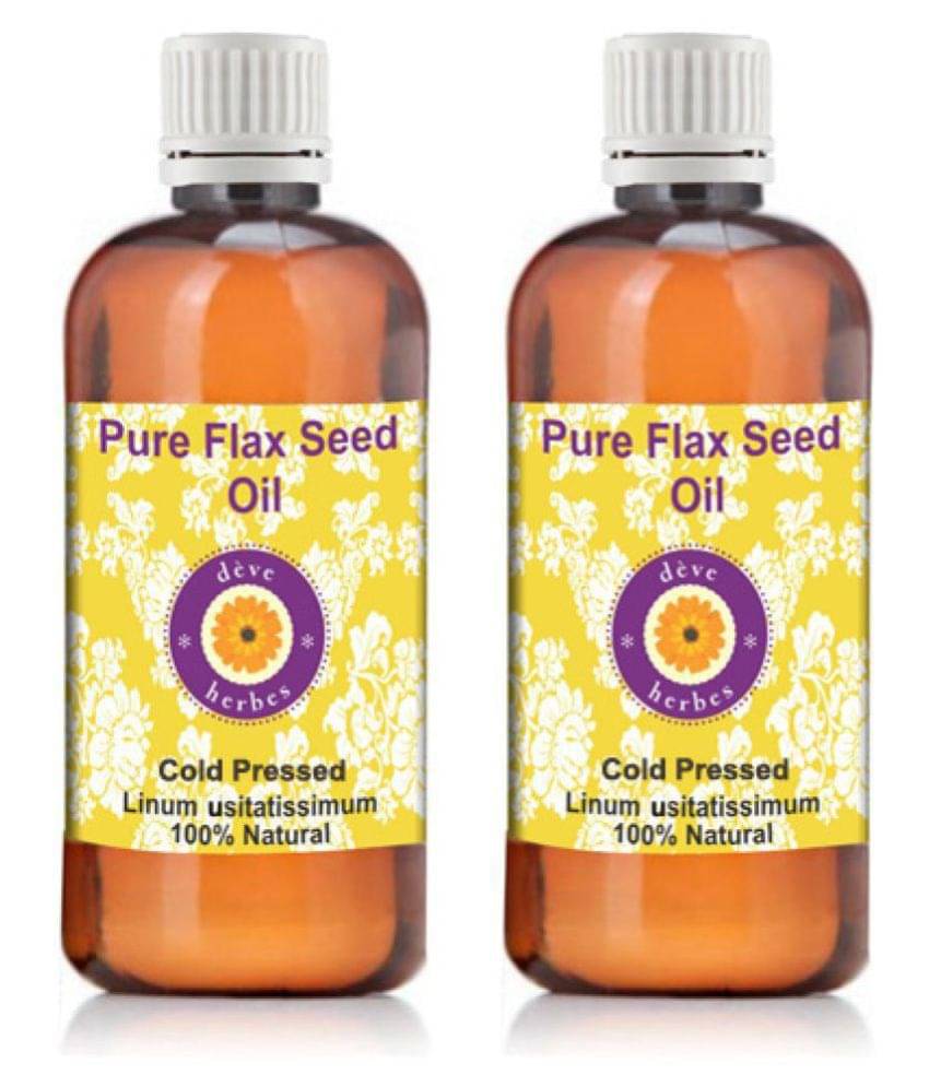 Deve Herbes Pure Flax Seed (Pack of 2) Carrier Oil 200 ml Deve Herbes Pure Flax Seed (Pack of 2) Carrier Oil 200 ml