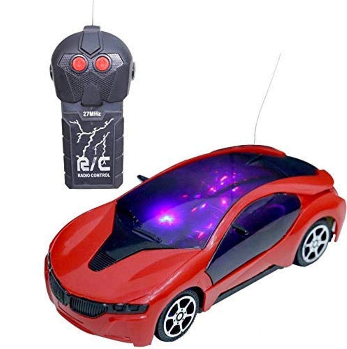 Fast Modern 3D light cars for kids Remote control COLOR MAY VARY