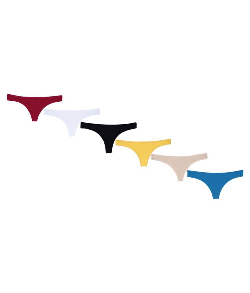 Leading Lady Pack of 6 Cotton Women's Briefs ( Multi Color )