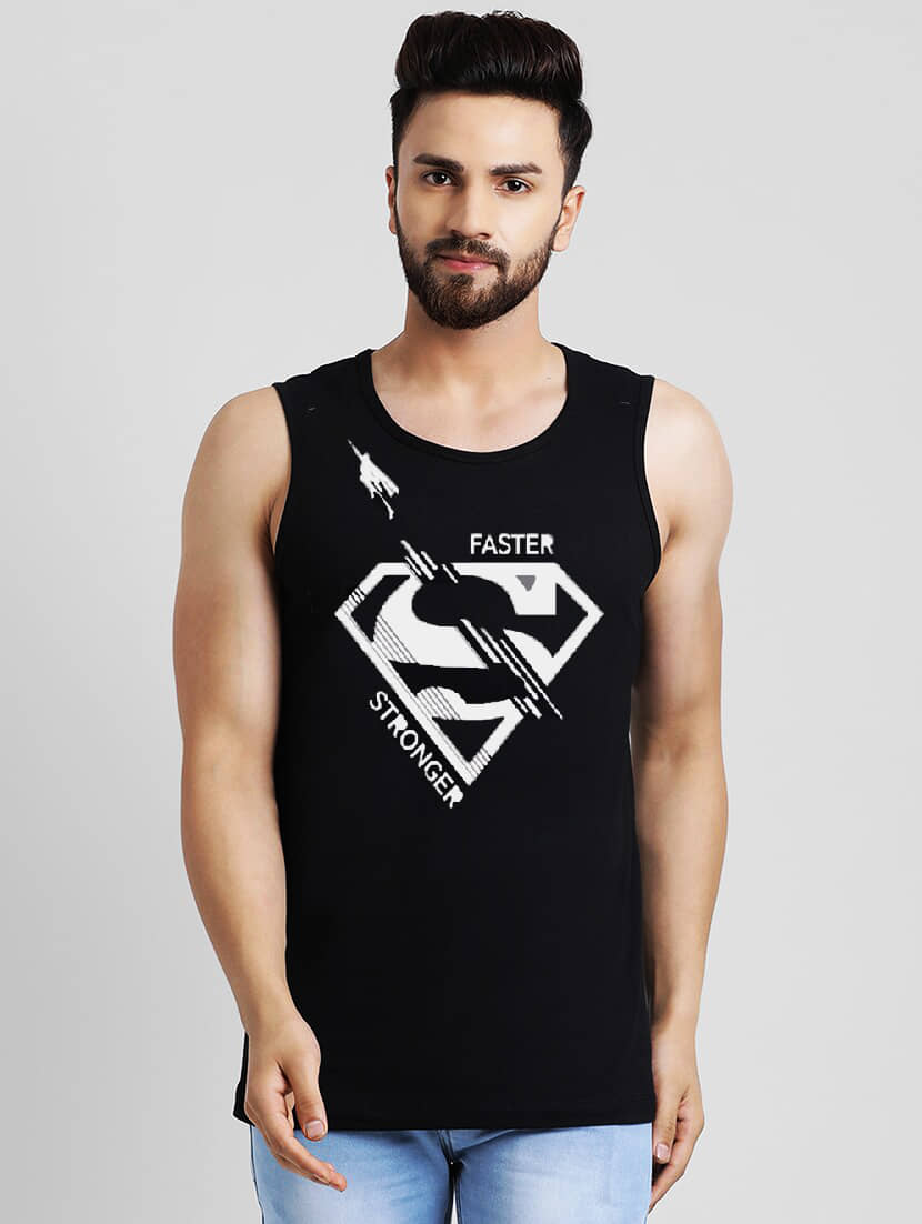 Leotude Pack of 1 Cotton Blend Sleeveless Vest For Men ( Black ) - Nightwear & Loungewear | Buy online on ZillyBuy
