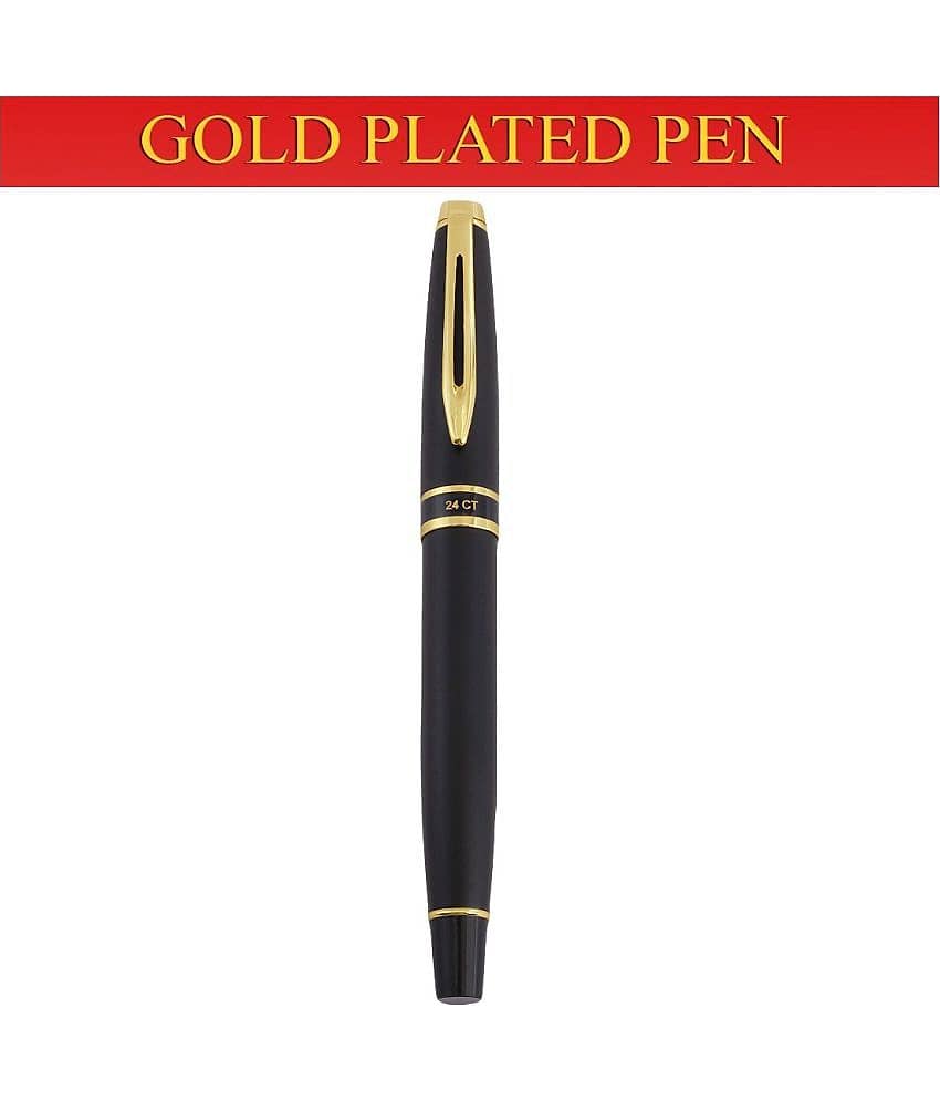 Hayman 24 CT Gold Plated Roller Ball Pen With Box (P-82) - Stationery | Buy online on ZillyBuy