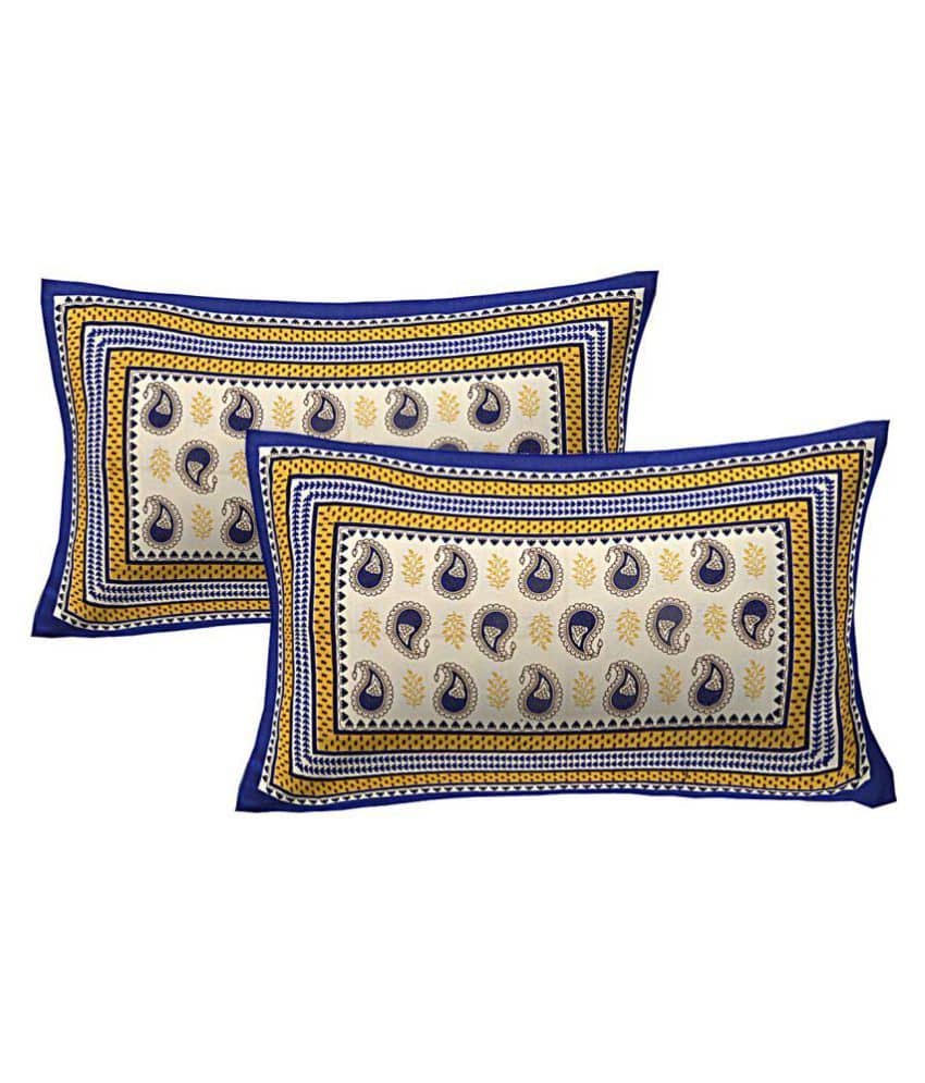 Shagun Online Pack of 2 Blue Pillow Cover