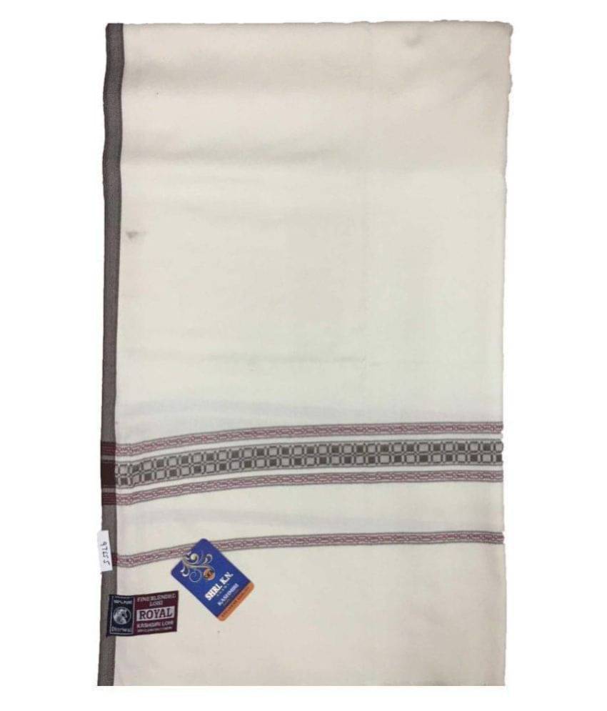     			KASHMIRI GhostWhite Checkered Woolen Shawls