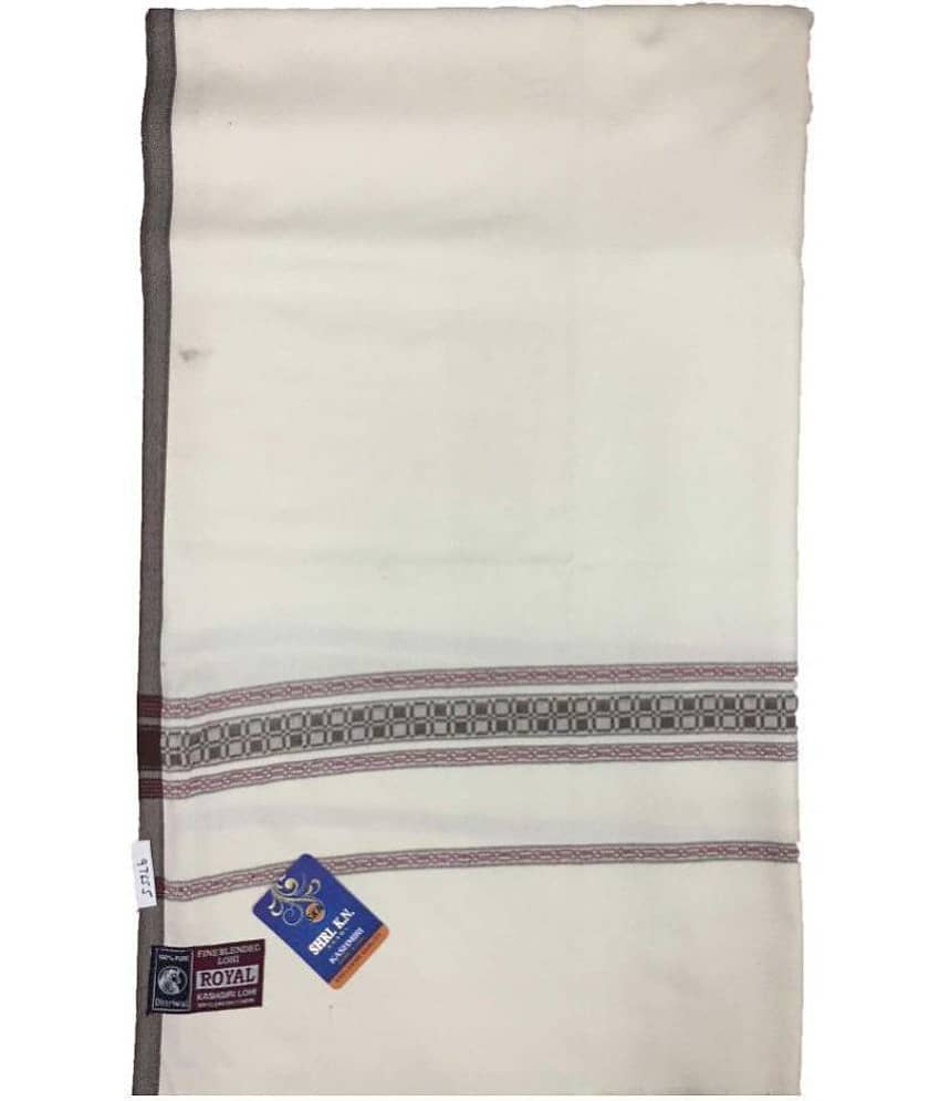 KASHMIRI GhostWhite Checkered Woolen Shawls - Jewellery Sets | Buy online on ZillyBuy