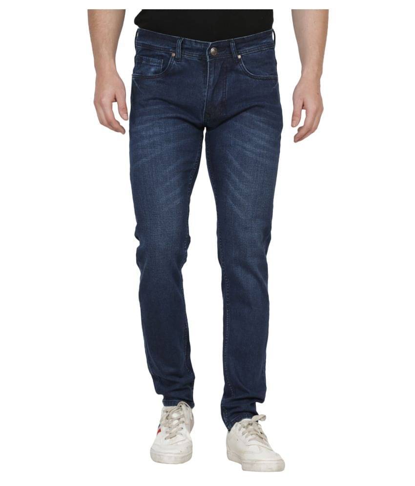     			ZAYSH Dark Blue Regular Fit Jeans