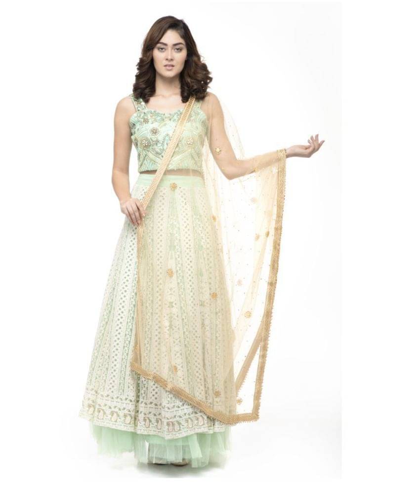 A R Silk Gold Net Pearl Embellished Dupatta A R Silk Gold Net Pearl Embellished Dupatta