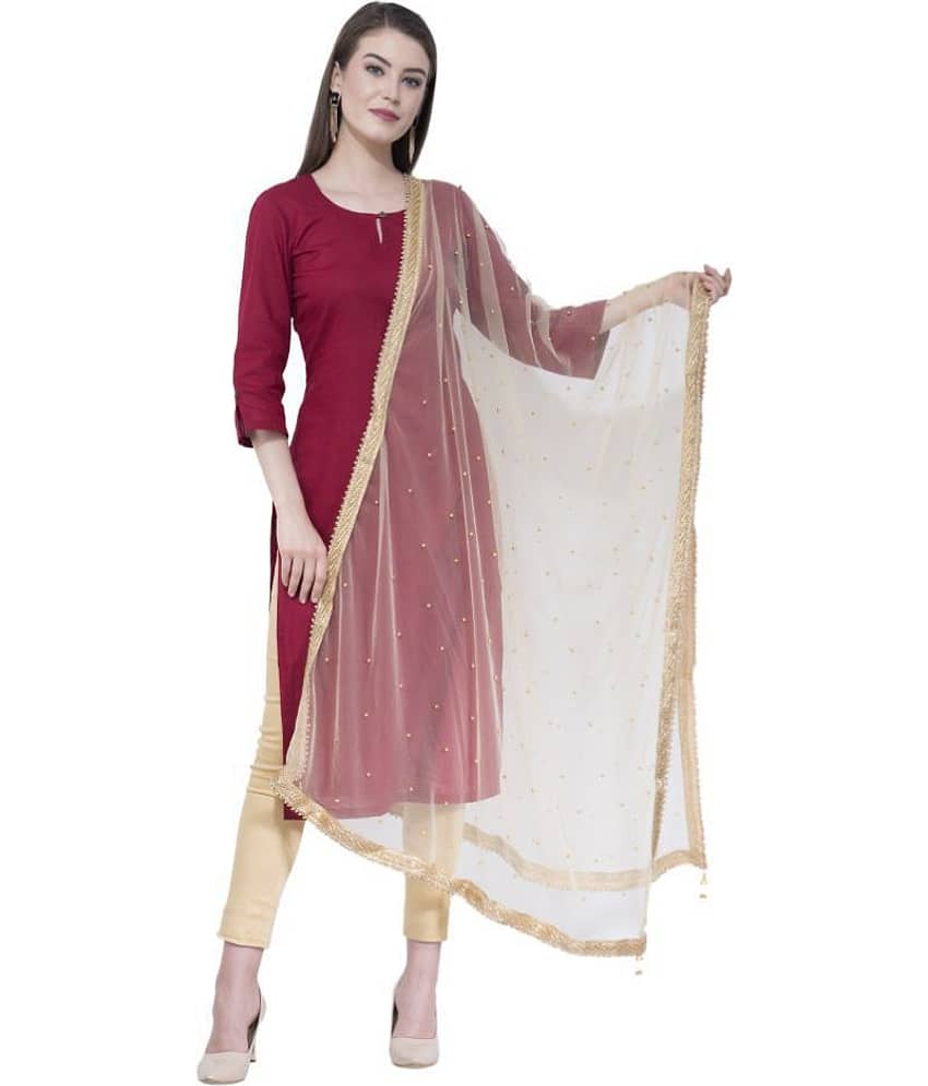 A R Silk Off White Net Stone work Dupatta - Dupattas & Shawls | Buy online on ZillyBuy