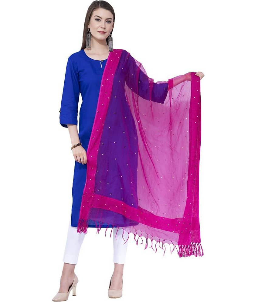 A R Silk Pink Cotton Blend Dupatta - Dupattas & Shawls | Buy online on ZillyBuy