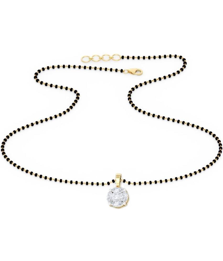 Gilher Bollywood Deepika Daily Wear American Diamond 18 Inch Short Length Mangalsutra For Women