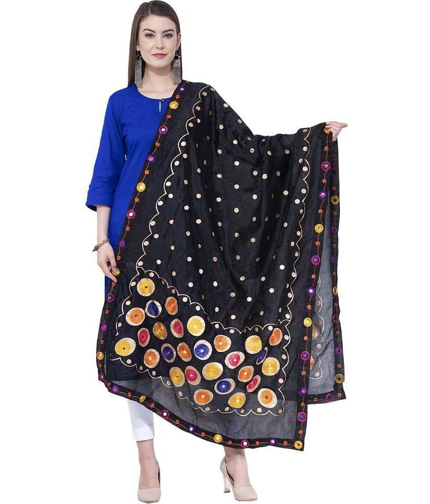 A R Silk Black Silk Dupatta - Dupattas & Shawls | Buy online on ZillyBuy