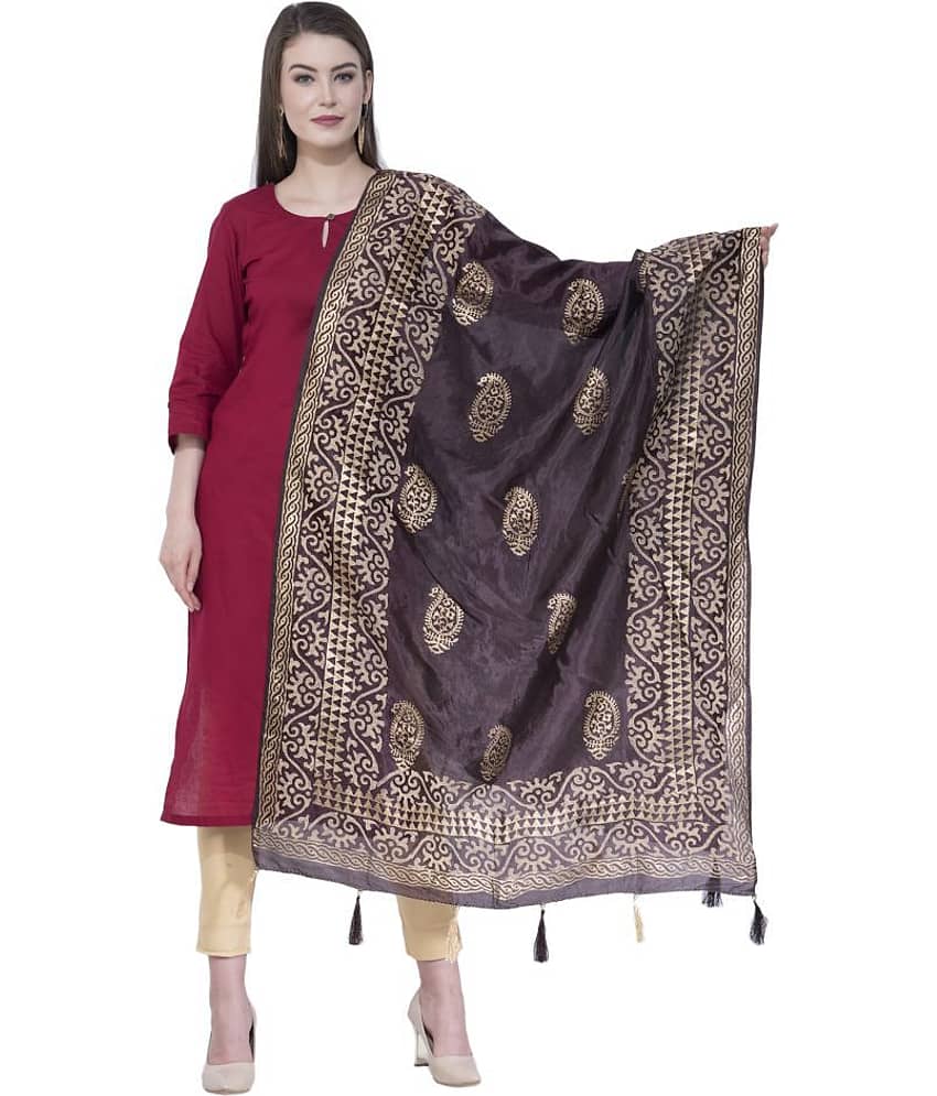 A R Silk Black Silk Self Dupatta - Dupattas & Shawls | Buy online on ZillyBuy