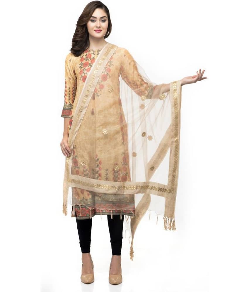 A R Silk Gold Organza Gota Patti Dupatta - Dupattas & Shawls | Buy online on ZillyBuy