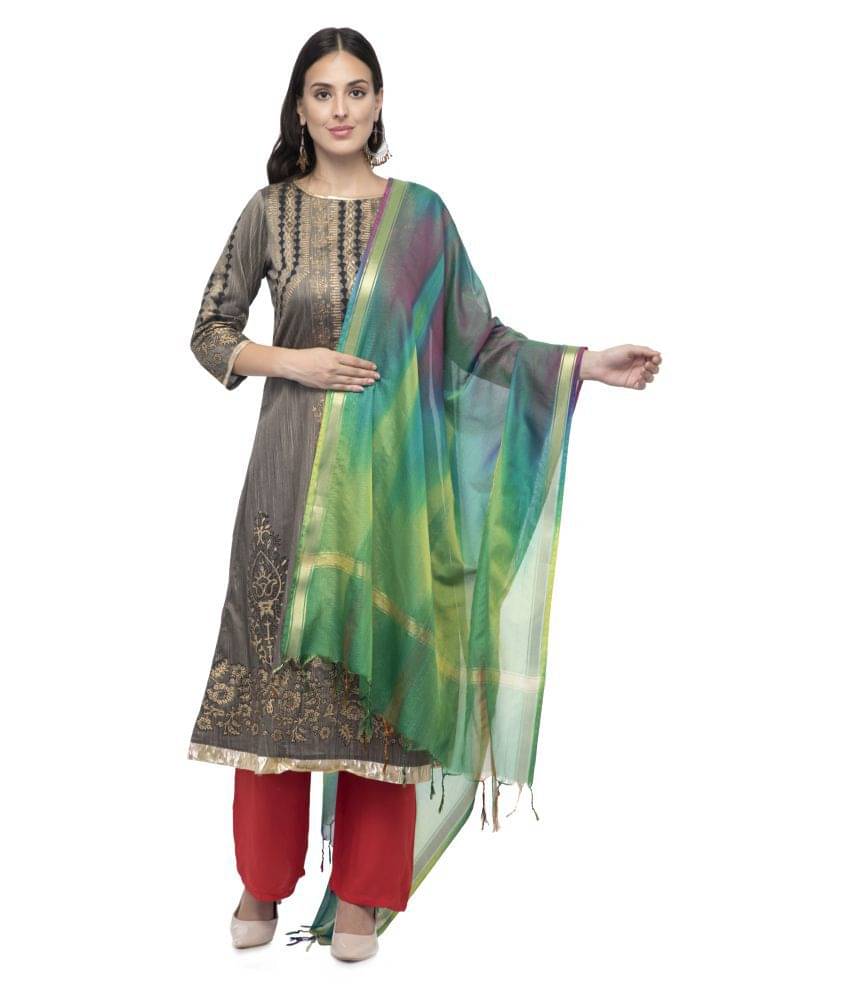 A R Silk Multicoloured Katan Silk Tie & Dye Dupatta A R Silk Multicoloured Katan Silk Tie & Dye Dupatta