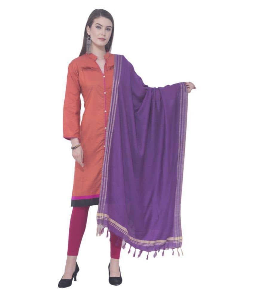 A R Silk Purple Cotton Dupatta - Dupattas & Shawls | Buy online on ZillyBuy