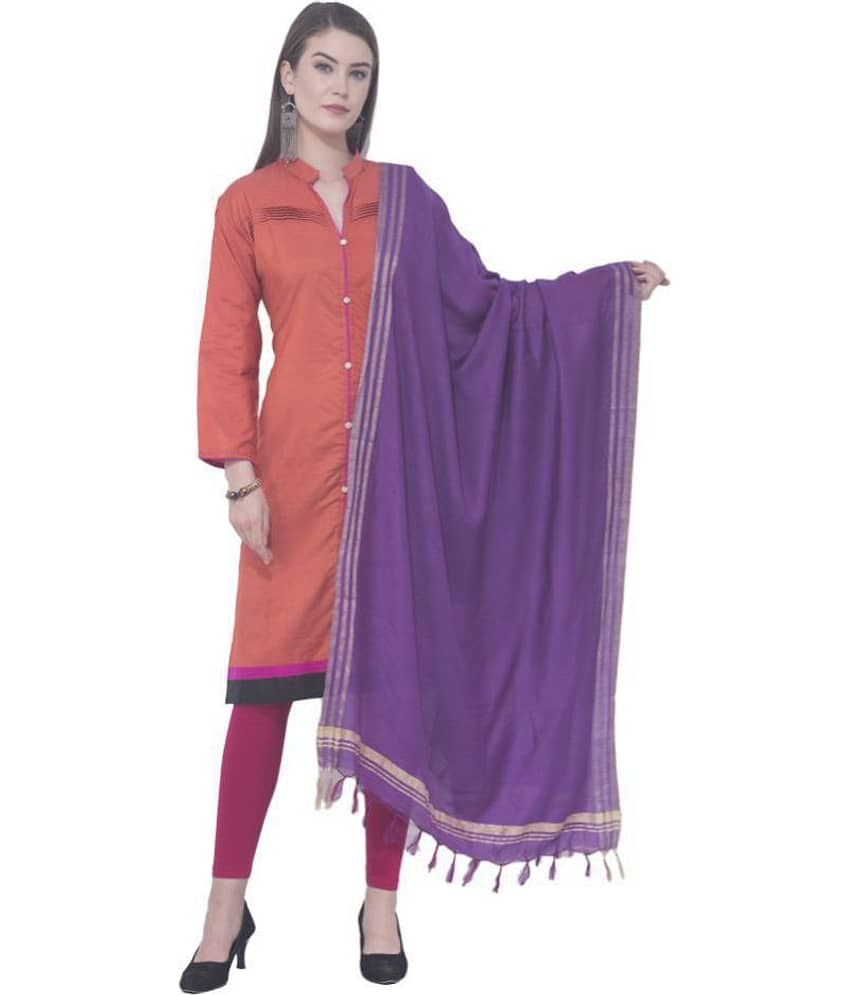 A R Silk Purple Cotton Dupatta - Dupattas & Shawls | Buy online on ZillyBuy