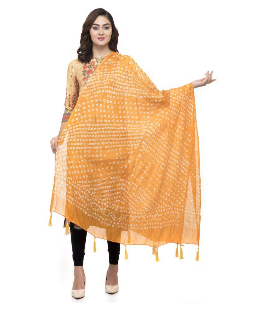 A R Silk Yellow Silk Self Dupatta - Dupattas & Shawls | Buy online on ZillyBuy