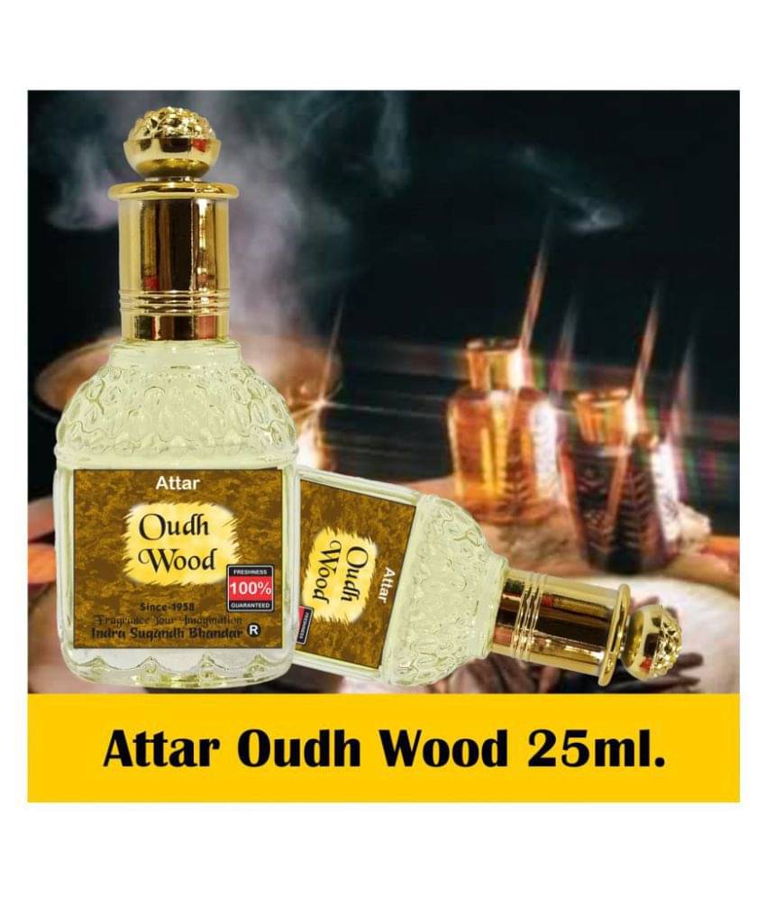     			INDRA SUGANDH BHANDAR - Oudh Wood Long Lasting Attar for Men and Women Attar For Men & Women 25ml Pack Of 1