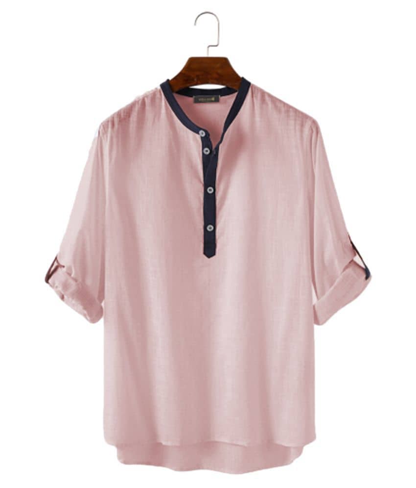 Vida Loca Peach Linen Kurta Single - Kurtas & Kurta Sets | Buy online on ZillyBuy