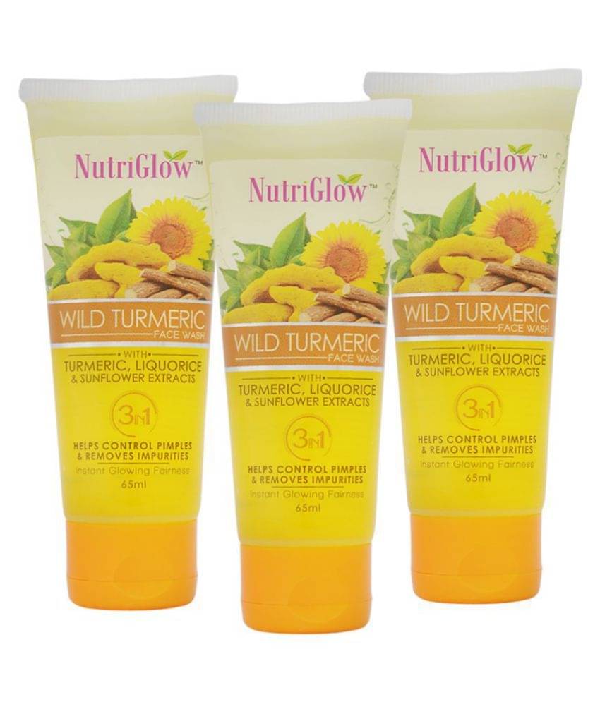 Nutriglow Wild Turmeric Face Wash For Control Pimples Each 65 mL (Pack of 3) Nutriglow Wild Turmeric Face Wash For Control Pimples Each 65 mL (Pack of 3)