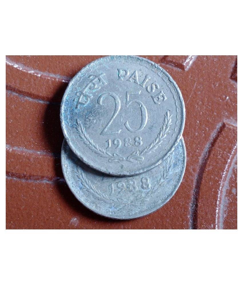     			25P - 1988 - MULE COIN - BIG LETTER & small letter - Buyer will receive Both - Circulated Condition