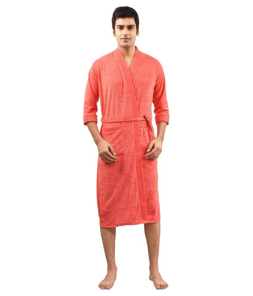     			superior Single Free Size Bathrobe Peach