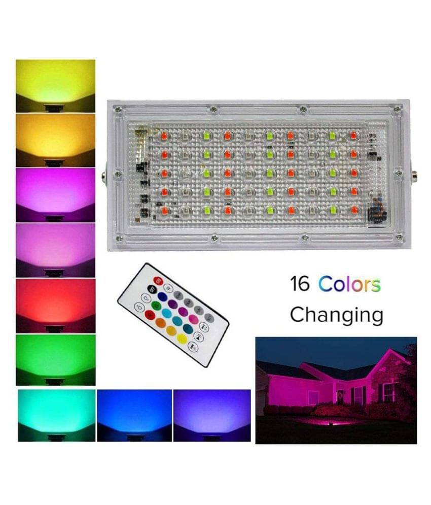     			MLD 50w  RGB Slim Led Watts IP 66 Flood Light RGB - Pack of 1
