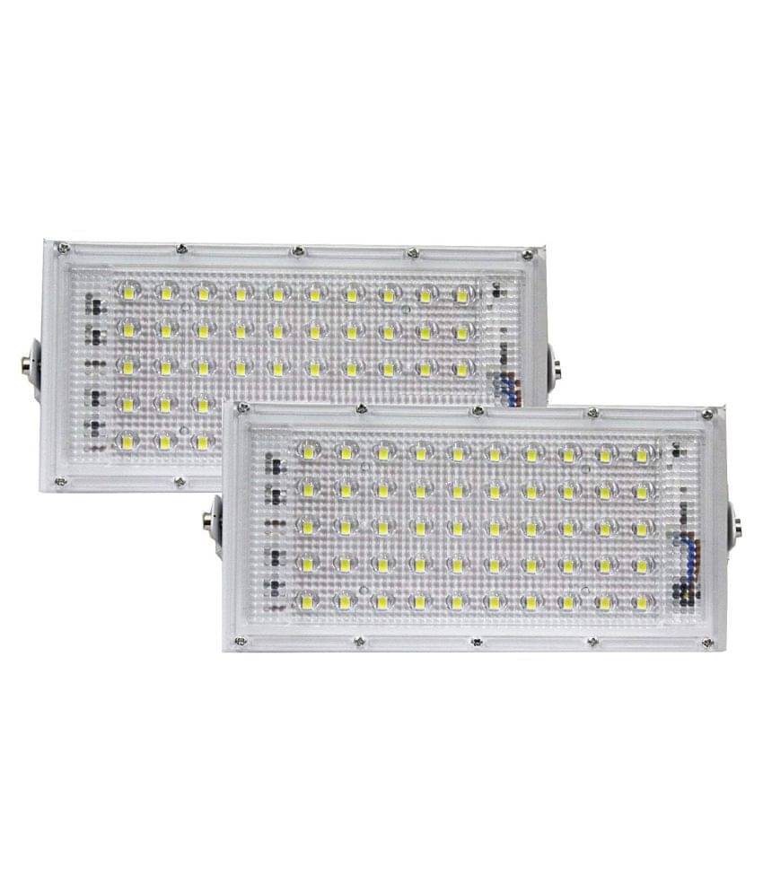     			MLD AC 50watt Watts IP 66 Flood Light Cool Day Light - Pack of 2