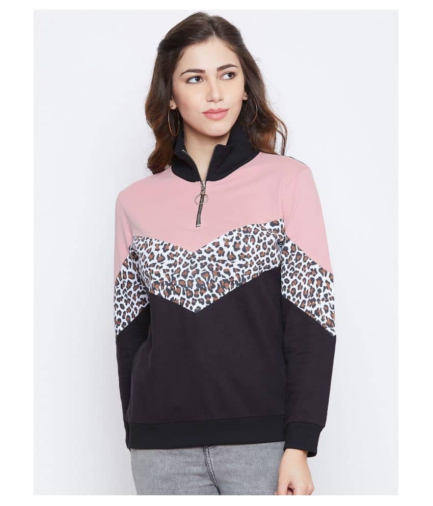 AUSTIN WOOD Fleece Multi Color Non Hooded Sweatshirt
