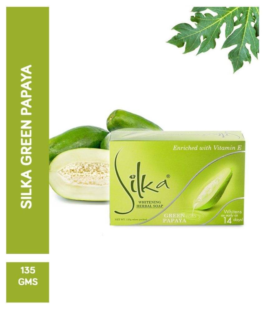 Click Store Silka Green Papaya Skin Whitening Soap 135 g Click Store Silka Green Papaya Skin Whitening Soap 135 g